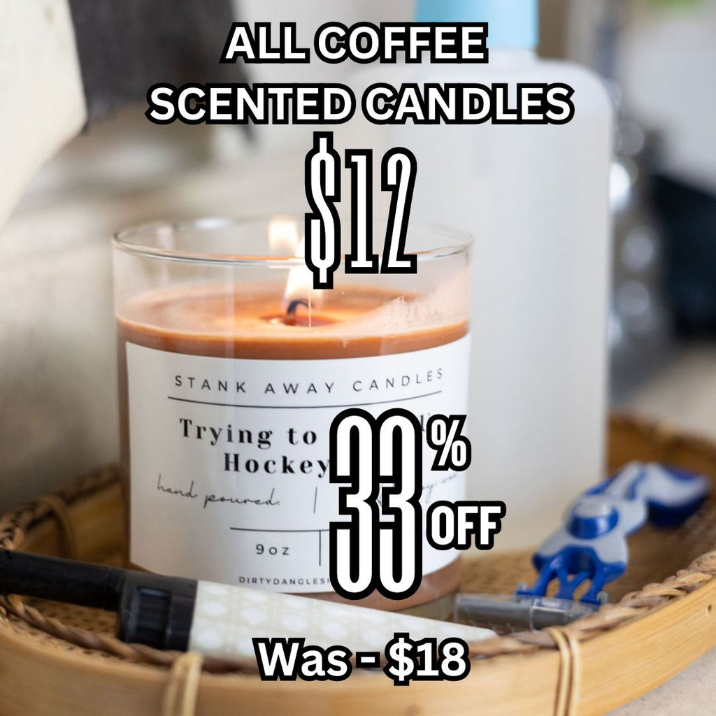 Coffee Latte Scented Hockey Candles