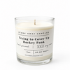 A white scented hockey candle on a white background. Trying to cover up hockey funk