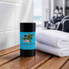 aluminum-free deodorant 2 games on the beach scent on a bench in a hockey locker room.
