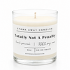 A white scented hockey candle on a white background. Totally not a penalty