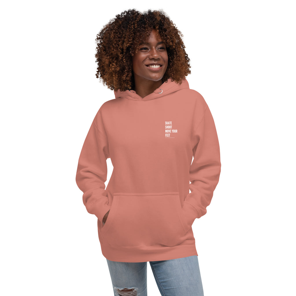 Skate Shoot Move Your Feet Pullover Hoodie