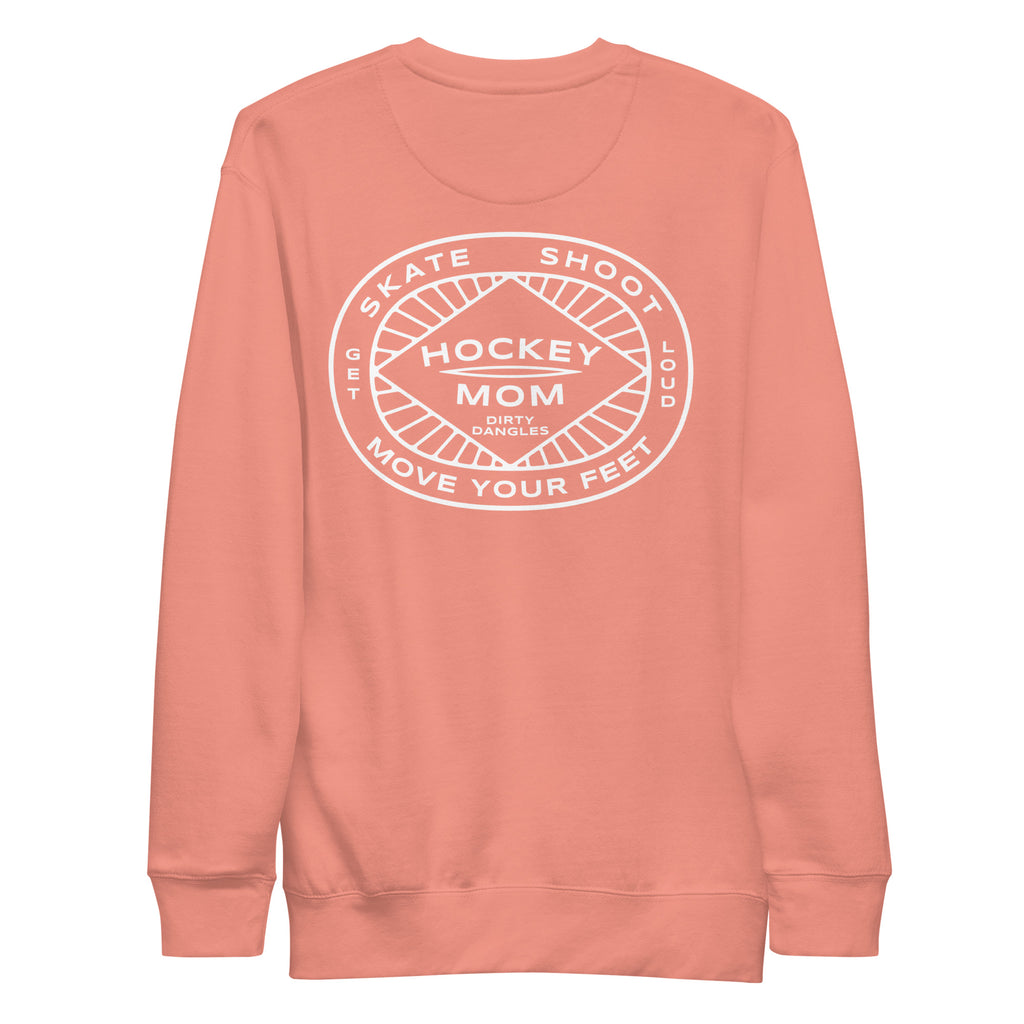 Hockey Mom Insignia Crew Neck Sweatshirt