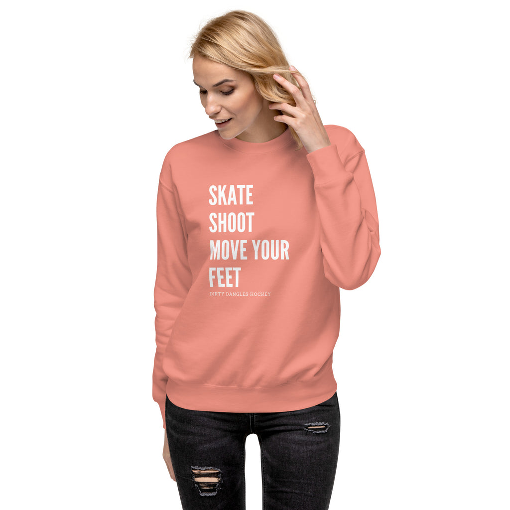 Skate Shoot Move Your Feet Crew Neck Sweatshirt