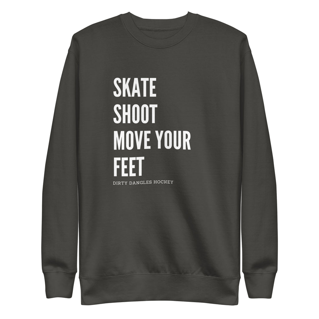 Skate Shoot Move Your Feet Crew Neck Sweatshirt