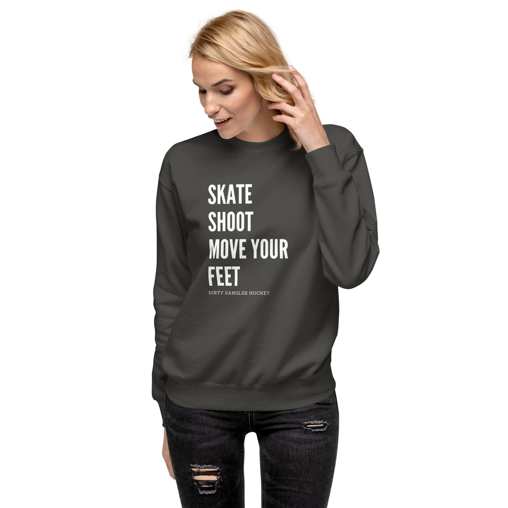 Skate Shoot Move Your Feet Crew Neck Sweatshirt