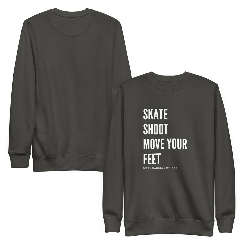 Skate Shoot Move Your Feet Crew Neck Sweatshirt