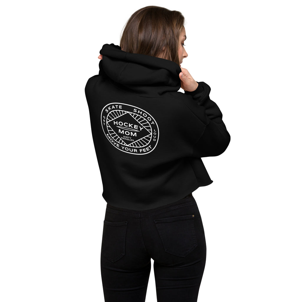 Hockey Mom Insignia Crop Hoodie