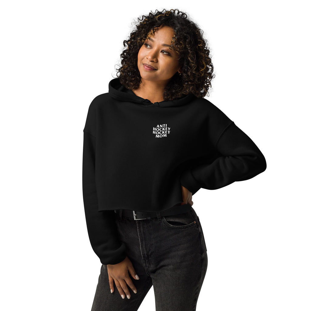 Anti Hockey Hockey Mom Crop Hoodie