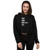 Skate Shoot Move Your Feet Crop Hoodie