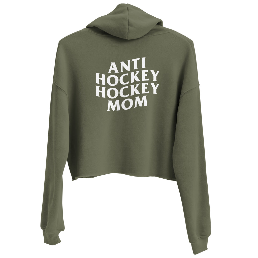 Anti Hockey Hockey Mom Crop Hoodie
