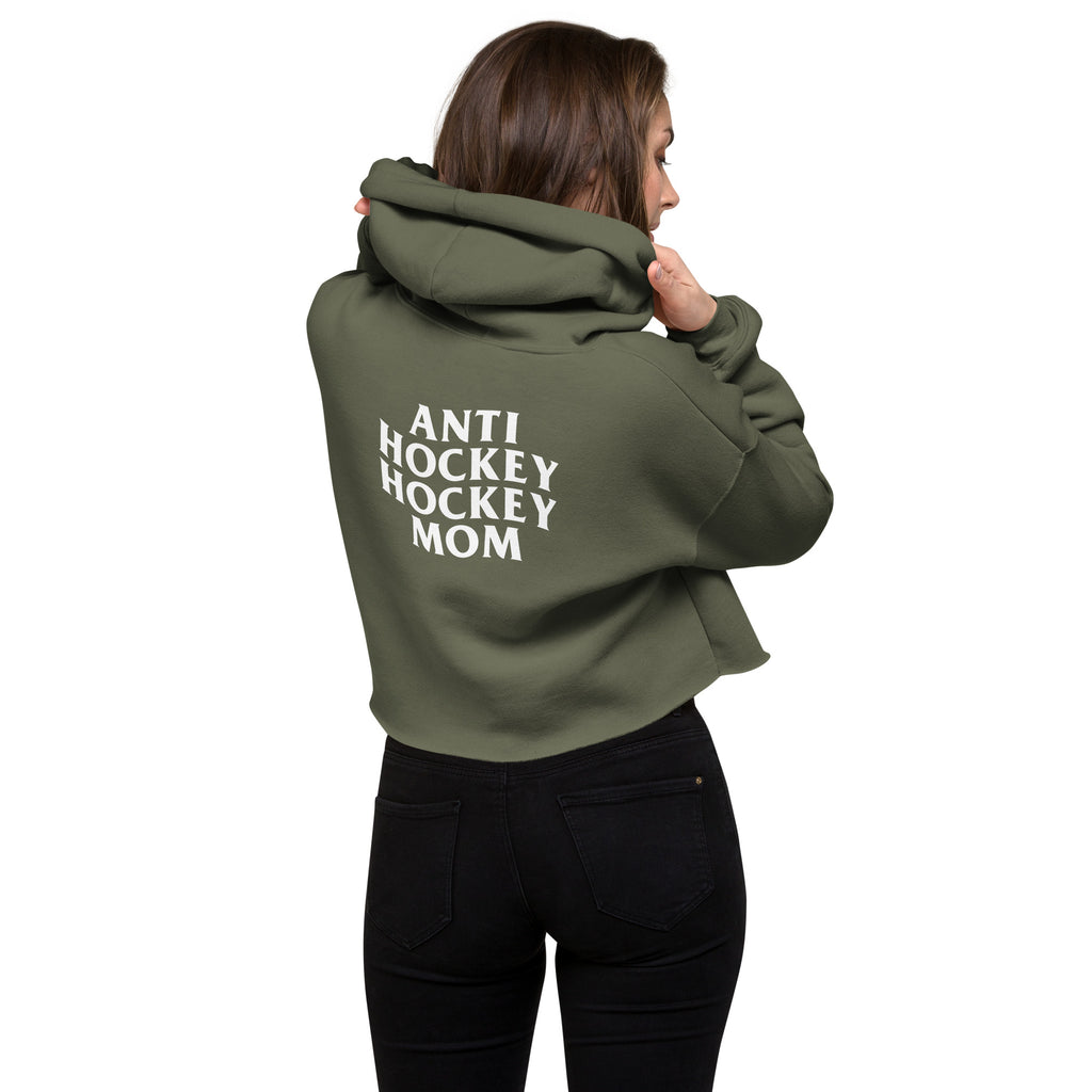 Anti Hockey Hockey Mom Crop Hoodie