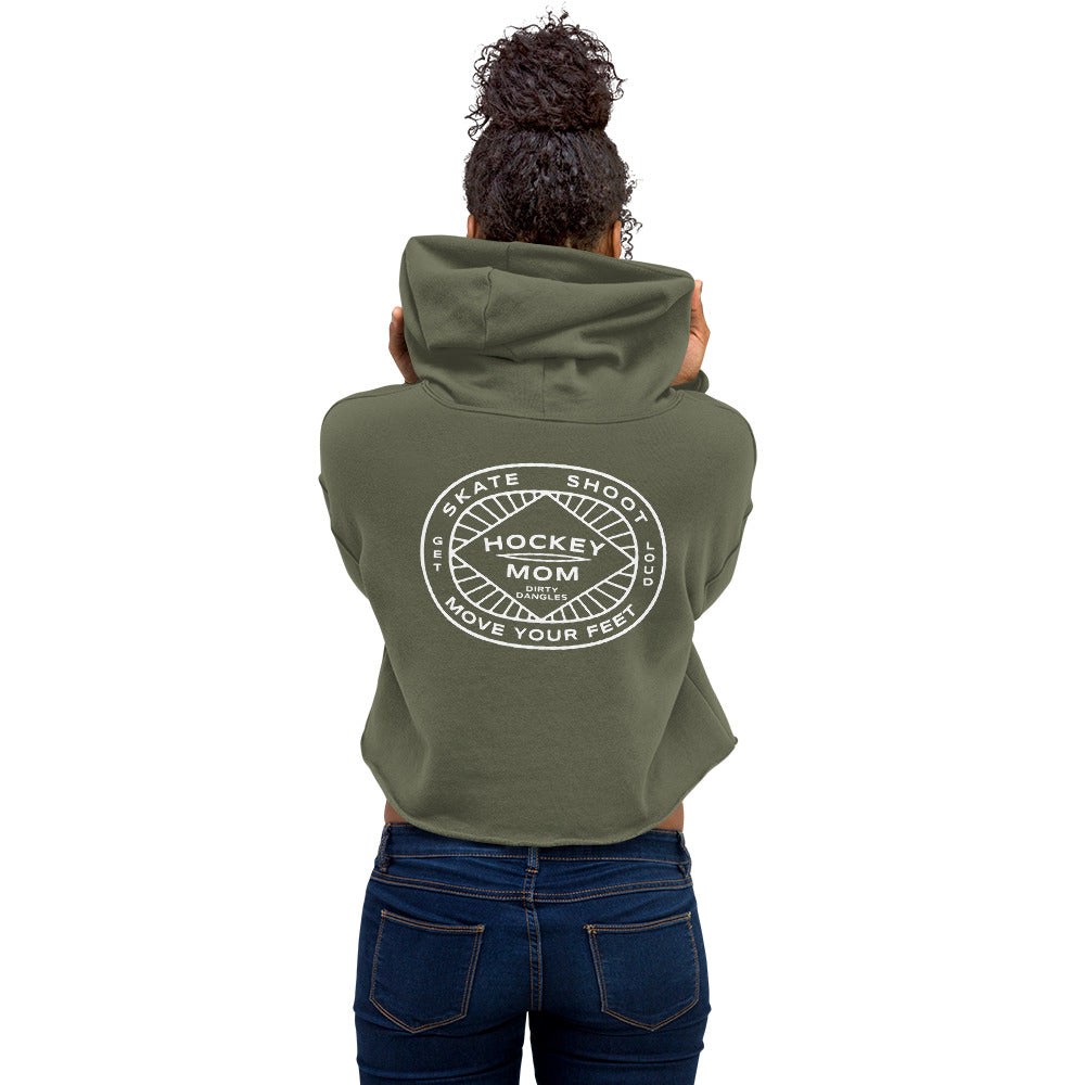 Hockey Mom Insignia Crop Hoodie