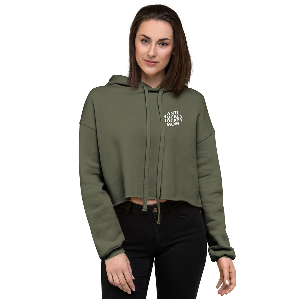 Anti Hockey Hockey Mom Crop Hoodie