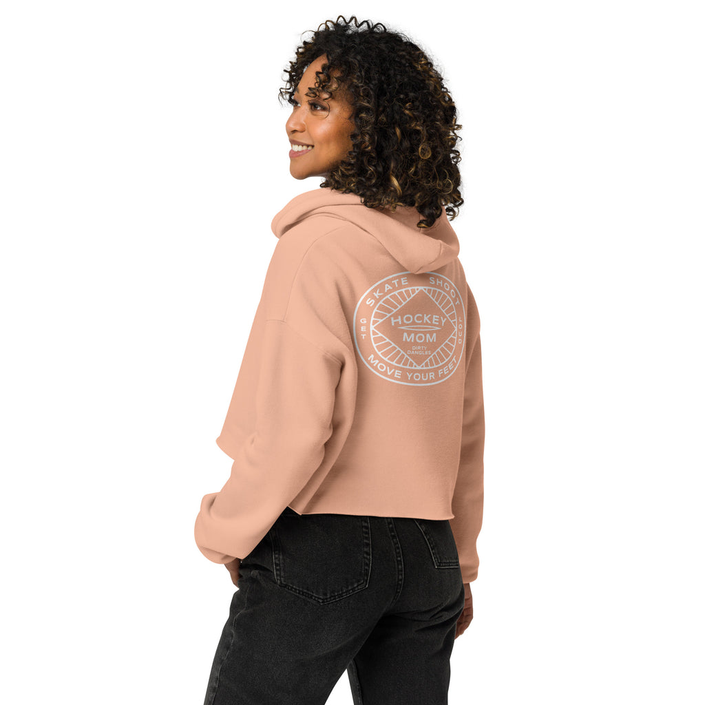 Hockey Mom Insignia Crop Hoodie