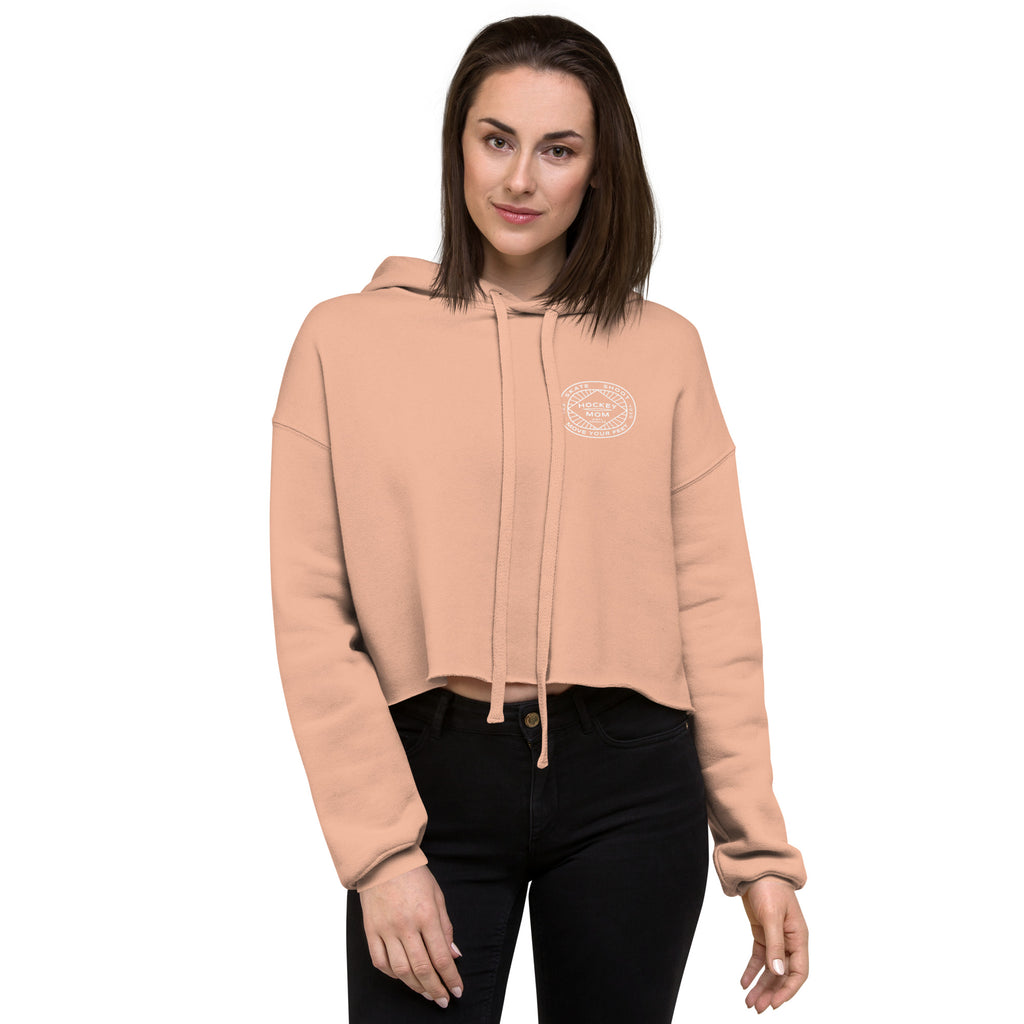 Hockey Mom Insignia Crop Hoodie
