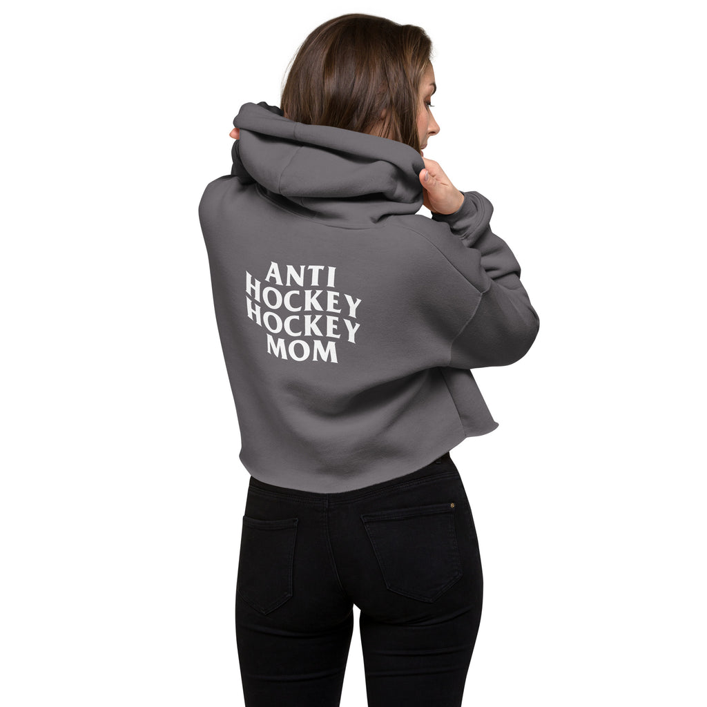 Anti Hockey Hockey Mom Crop Hoodie