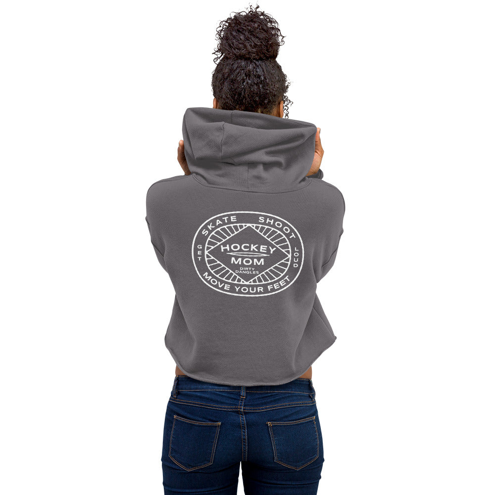 Hockey Mom Insignia Crop Hoodie