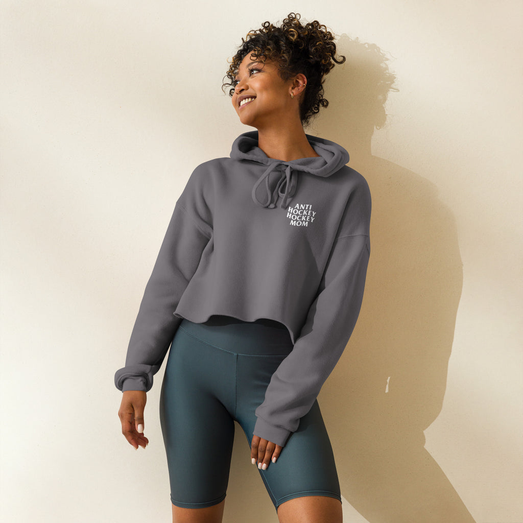 Anti Hockey Hockey Mom Crop Hoodie