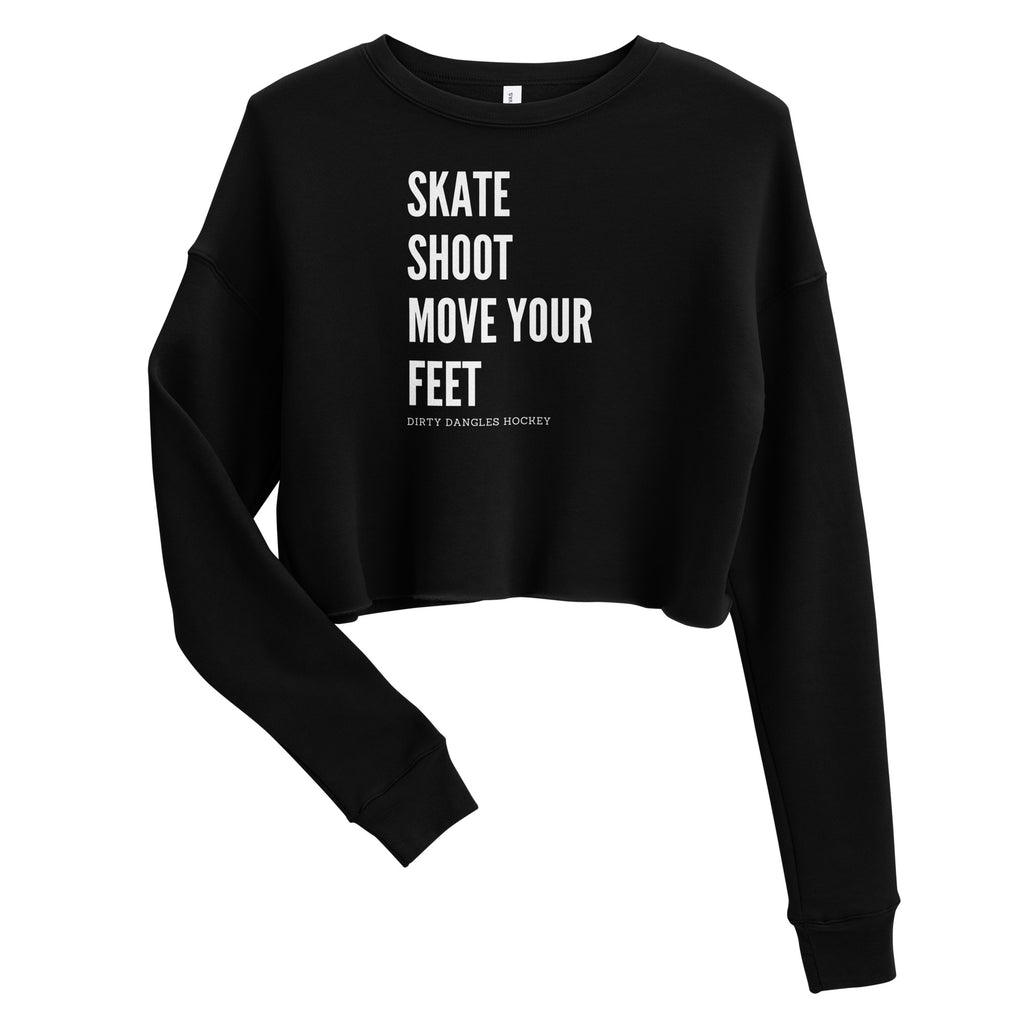 Skate Shoot Move Your Feet Crop Sweatshirt
