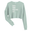 Skate Shoot Move Your Feet Crop Sweatshirt
