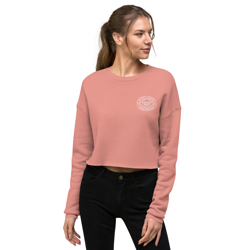 Hockey Mom Insignia Crop Sweatshirt