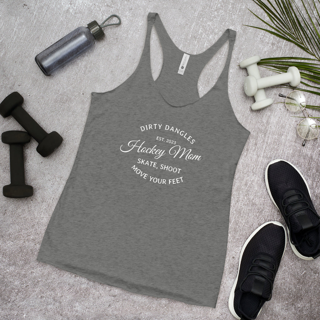 Dirty Dangles Hockey Mom Women's Racerback Tank