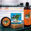 dirty dangles zombie sweat pumpkin spice scented bundle stick wax soap bar and body wash on hockey boards 