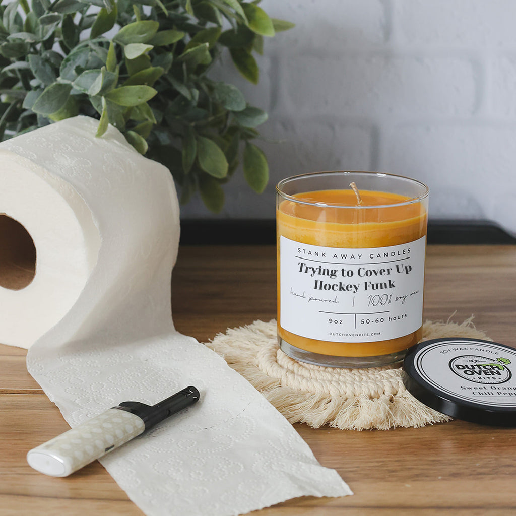 Trying To Cover Up Hockey Funk - Natural Soy Wax Candle